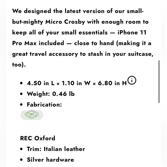 NWT MZ Wallace Micro Crossby Bag in Magnet Rec - Picture 5 of 9